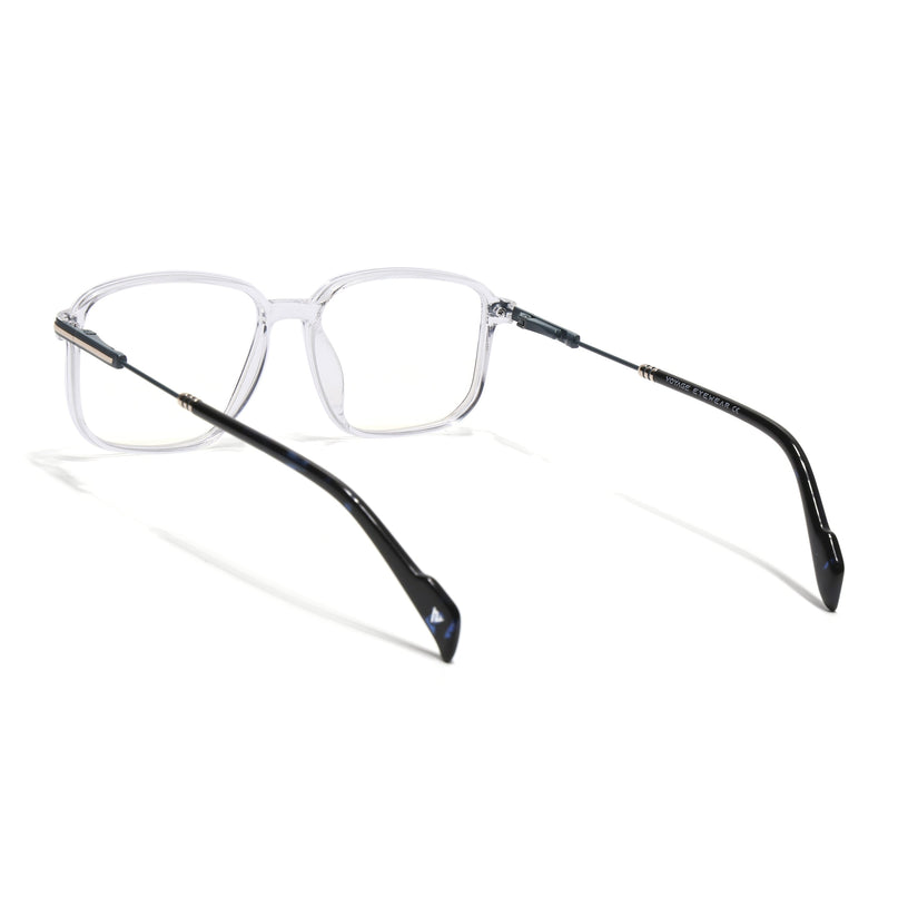 Voyage Transparent Square Eyeglasses for Men & Women (116006FMG7026-C5)