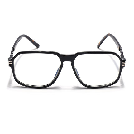 Voyage Shine Black Square Eyeglasses for Men & Women (116007FMG6997-C1)