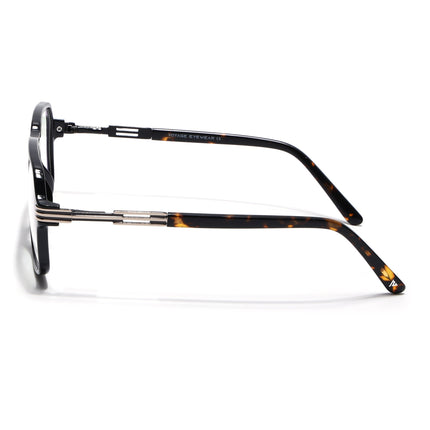 Voyage Shine Black Square Eyeglasses for Men & Women (116007FMG6997-C1)