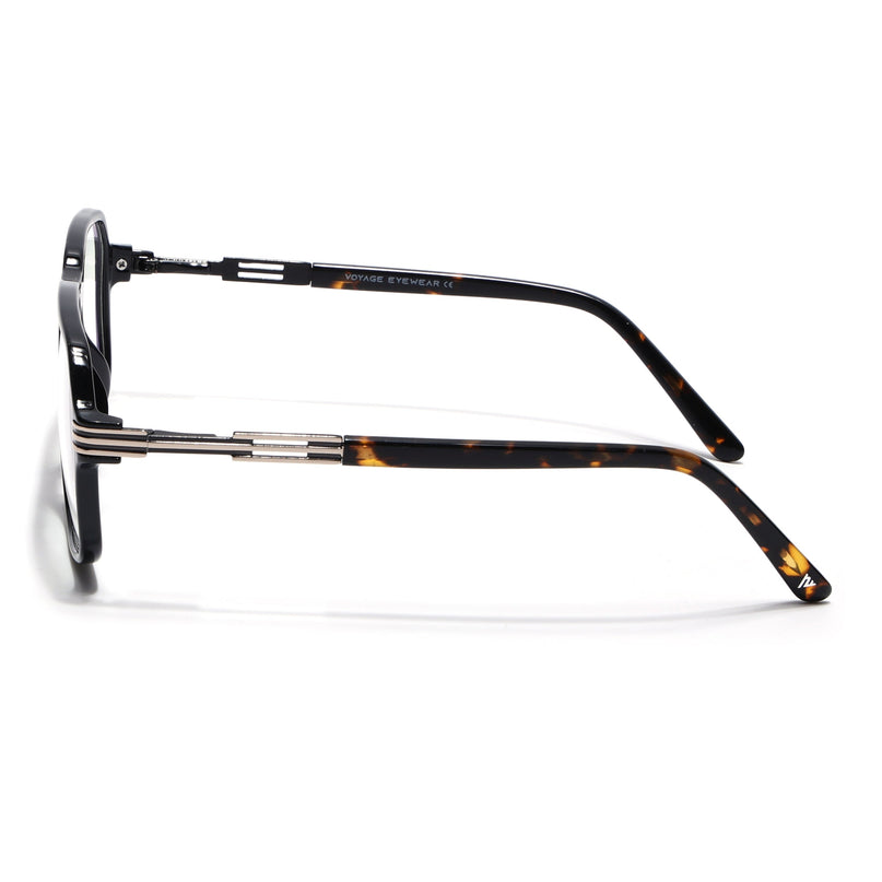 Voyage Shine Black Square Eyeglasses for Men & Women (116007FMG6997-C1)