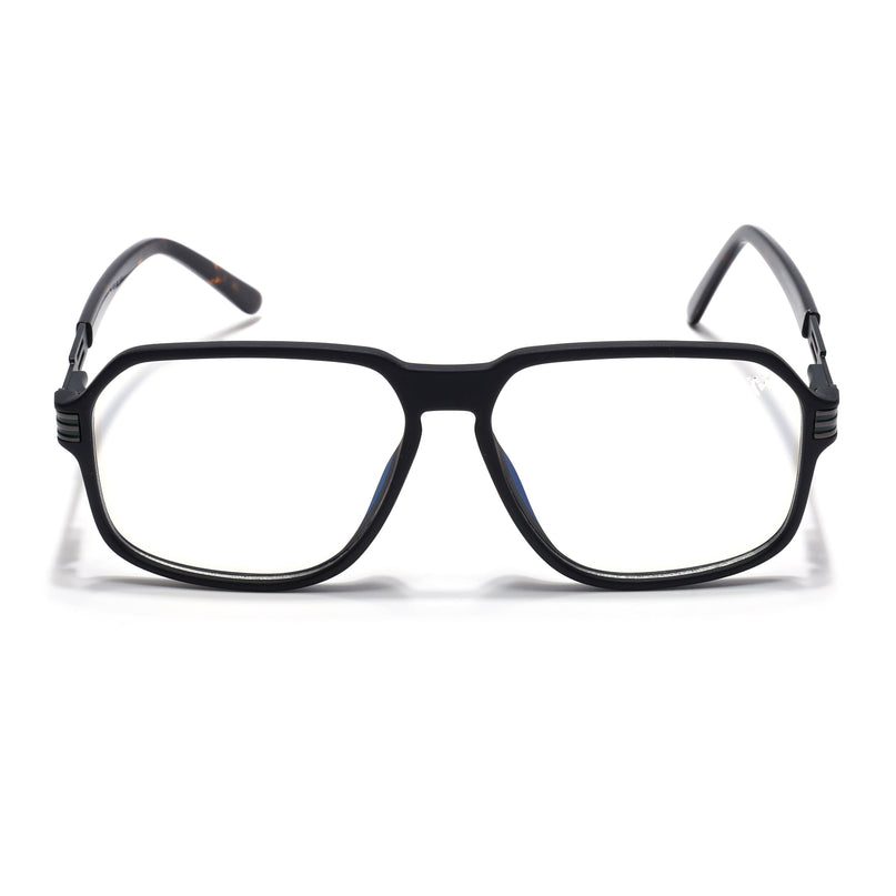 Voyage Matt Black Square Eyeglasses for Men & Women (116007FMG6998-C2)