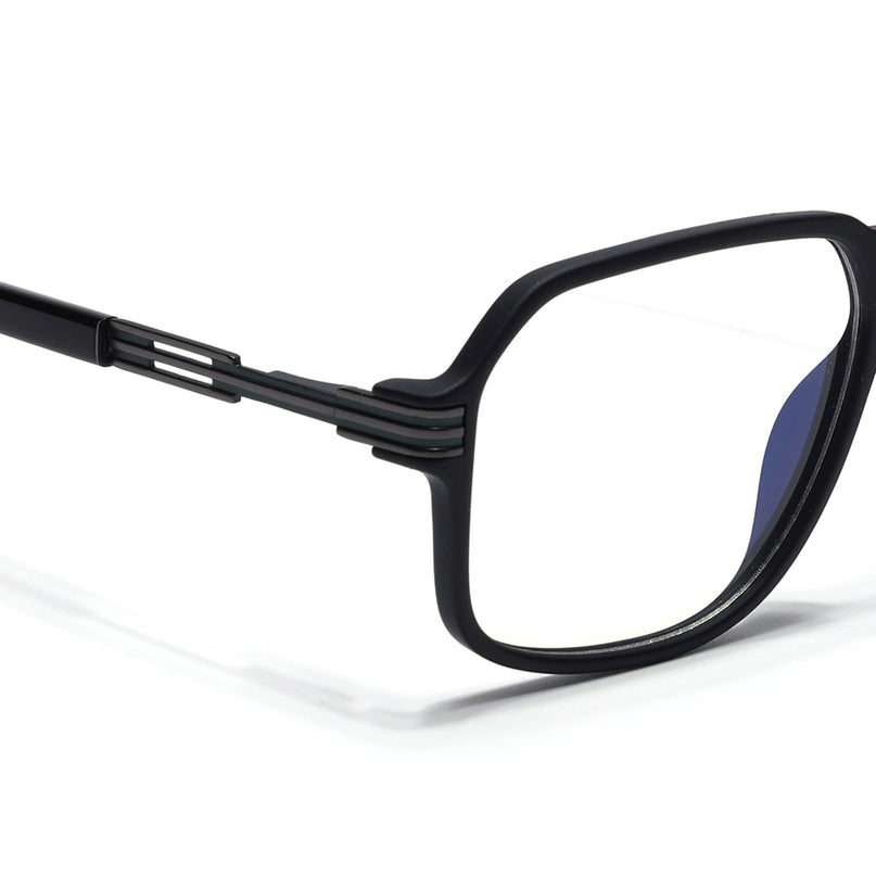 Voyage Matt Black Square Eyeglasses for Men & Women (116007FMG6998-C2)