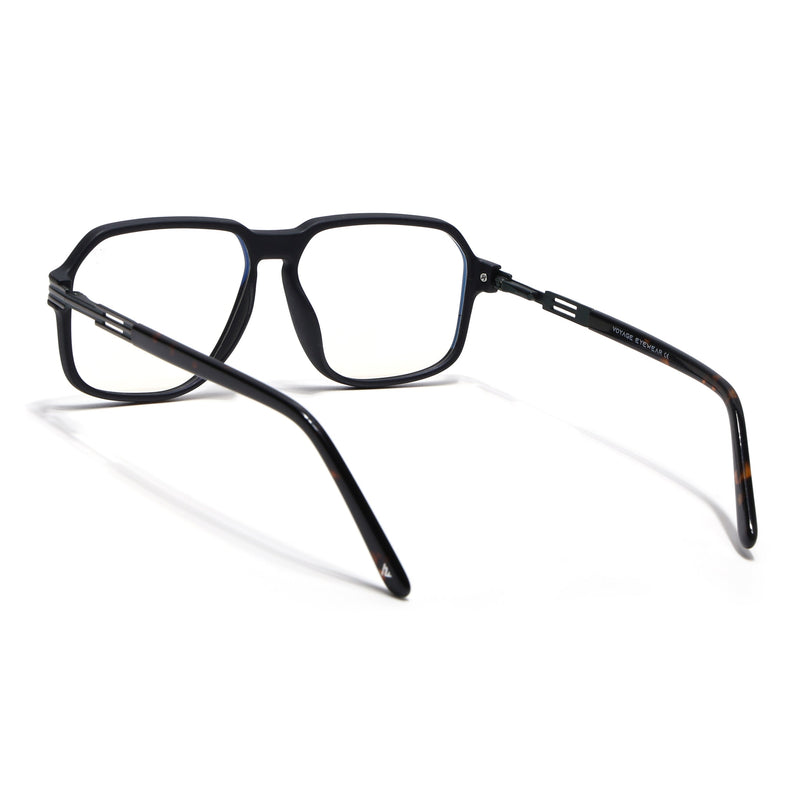 Voyage Matt Black Square Eyeglasses for Men & Women (116007FMG6998-C2)