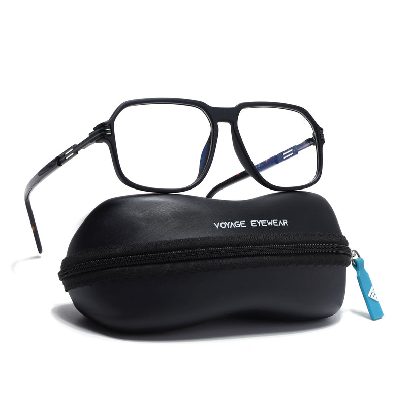 Voyage Matt Black Square Eyeglasses for Men & Women (116007FMG6998-C2)