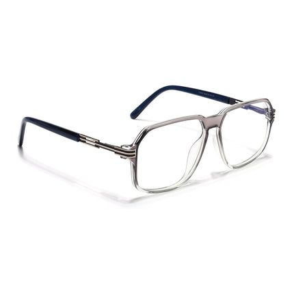Voyage Grey & Clear Square Eyeglasses for Men & Women (116007FMG6999-C3)