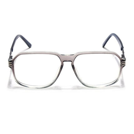 Voyage Grey & Clear Square Eyeglasses for Men & Women (116007FMG6999-C3)