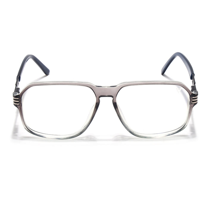 Voyage Grey & Clear Square Eyeglasses for Men & Women (116007FMG6999-C3)