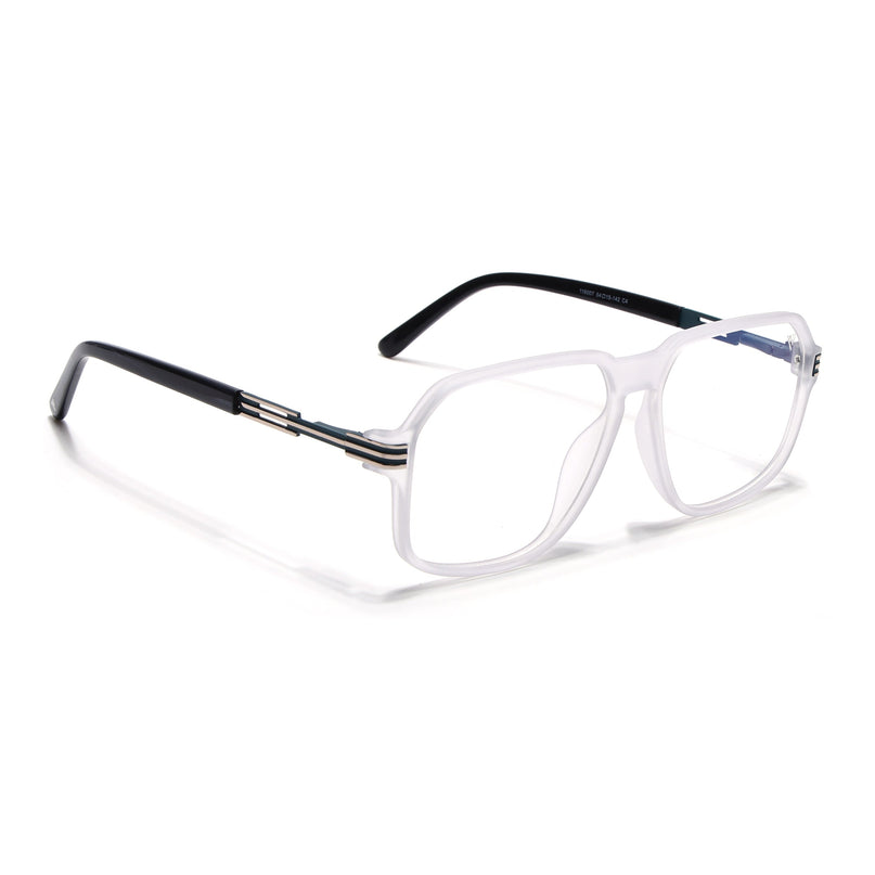 Voyage Matt Grey Square Eyeglasses for Men & Women (116007FMG7000-C4)