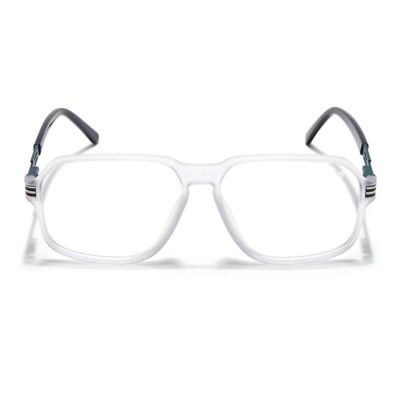 Voyage Matt Grey Square Eyeglasses for Men & Women (116007FMG7000-C4)