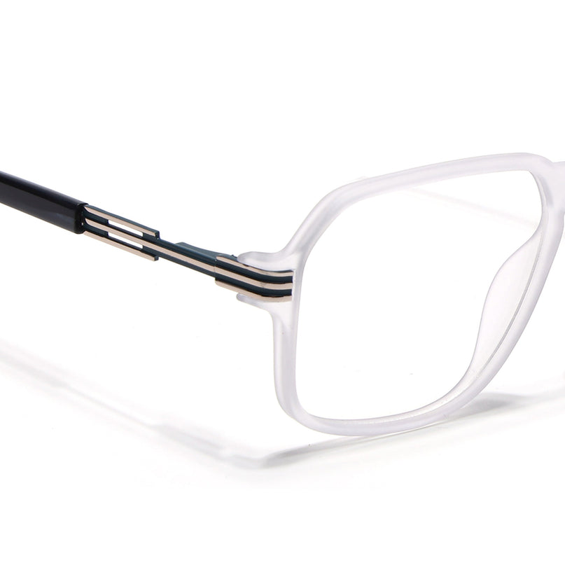 Voyage Matt Grey Square Eyeglasses for Men & Women (116007FMG7000-C4)