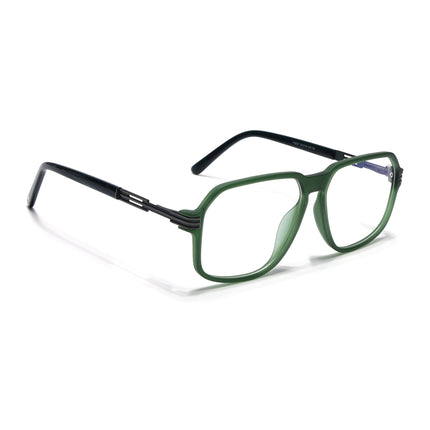 Voyage Green Square Eyeglasses for Men & Women (116007FMG7001-C5)