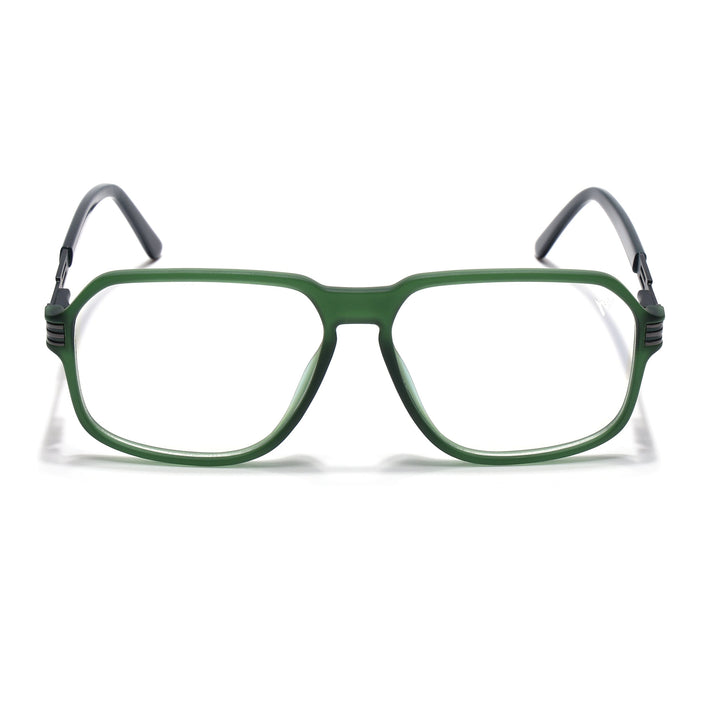 Voyage Green Square Eyeglasses for Men & Women (116007FMG7001-C5)