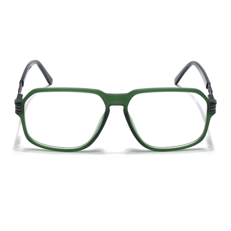 Voyage Green Square Eyeglasses for Men & Women (116007FMG7001-C5)