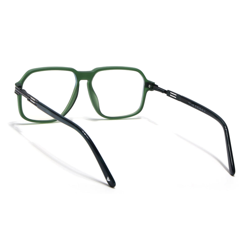 Voyage Green Square Eyeglasses for Men & Women (116007FMG7001-C5)