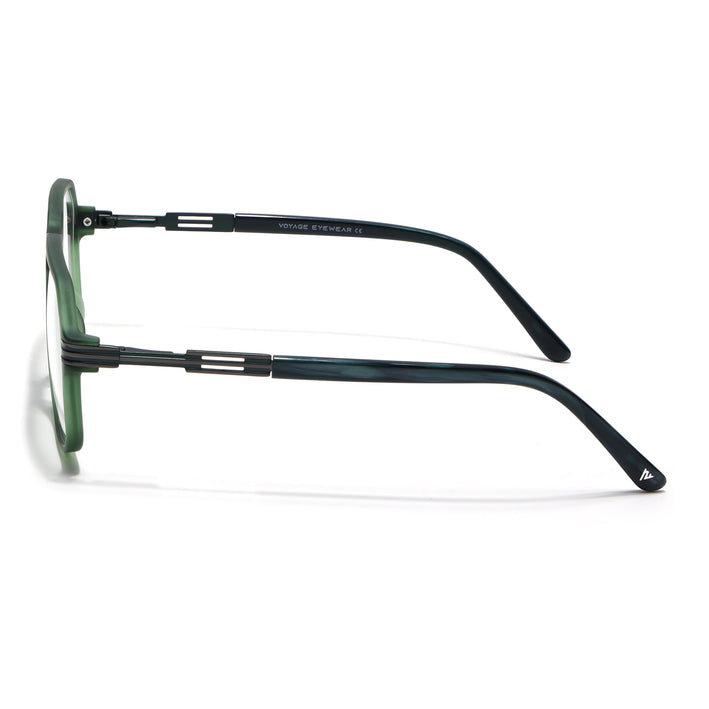 Voyage Green Square Eyeglasses for Men & Women (116007FMG7001-C5)