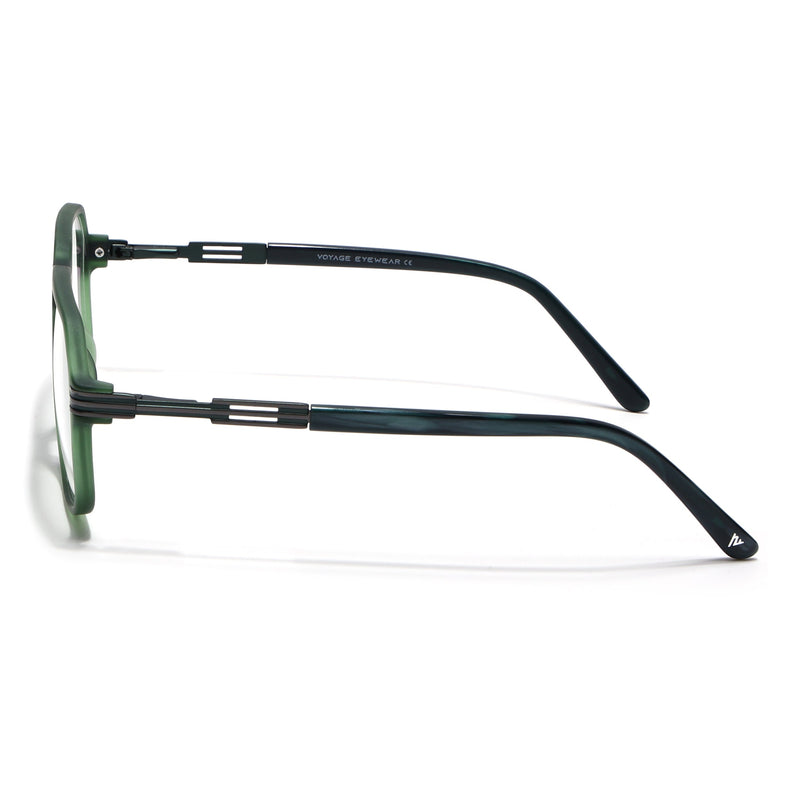 Voyage Green Square Eyeglasses for Men & Women (116007FMG7001-C5)