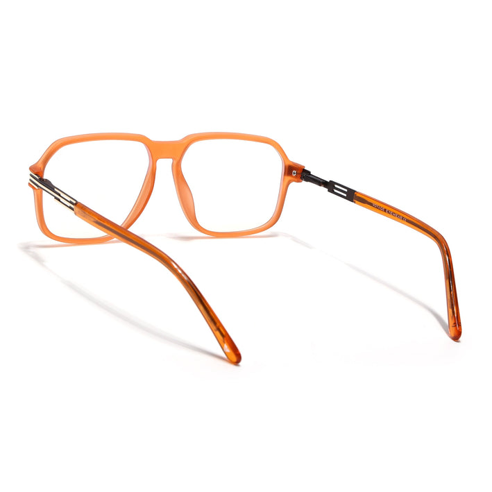 Voyage Orange Square Eyeglasses for Men & Women (116007FMG7002-C6)