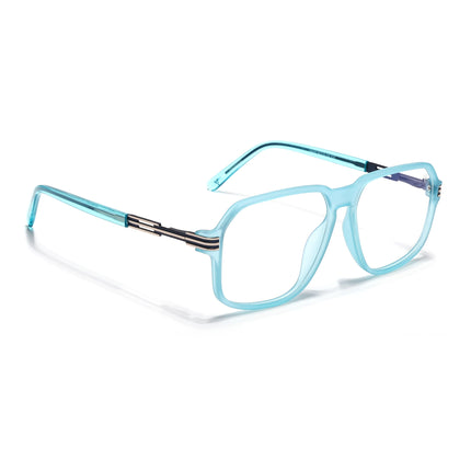 Voyage Sea Blue Square Eyeglasses for Men & Women (116007FMG7004-C8)