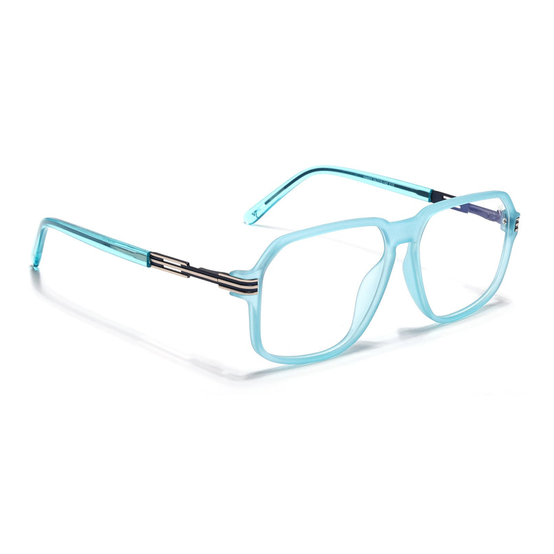 Voyage Sea Blue Square Eyeglasses for Men & Women (116007FMG7004-C8)