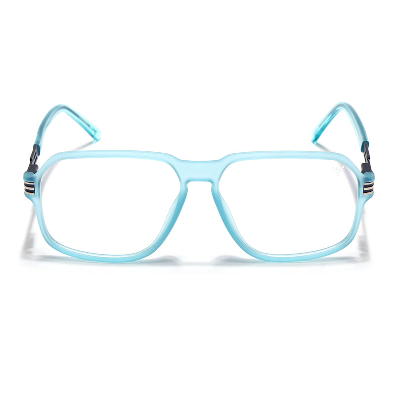Voyage Sea Blue Square Eyeglasses for Men & Women (116007FMG7004-C8)