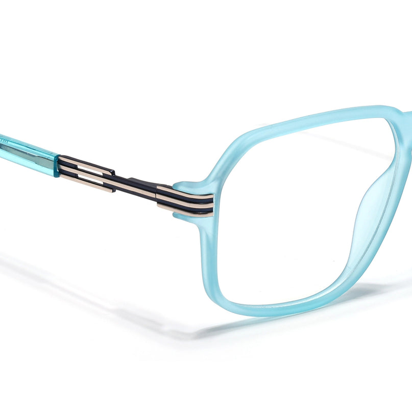 Voyage Sea Blue Square Eyeglasses for Men & Women (116007FMG7004-C8)