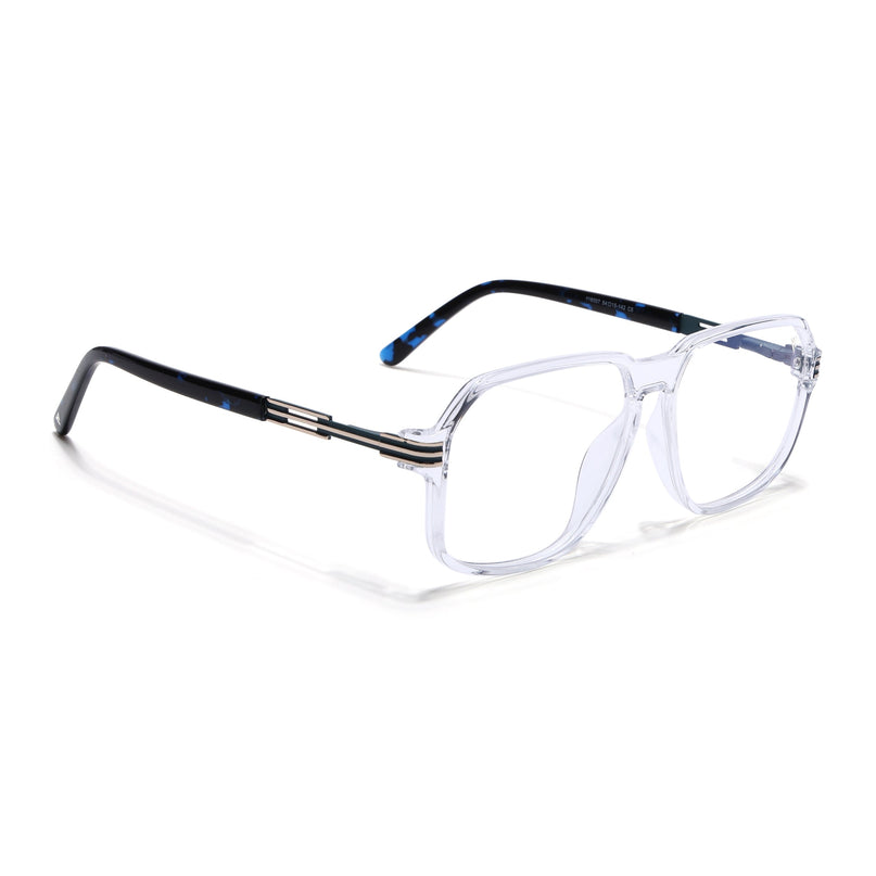 Voyage Transparent Square Eyeglasses for Men & Women (116007FMG7006-C10)