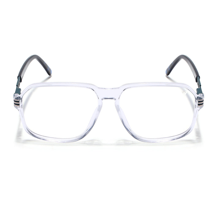 Voyage Transparent Square Eyeglasses for Men & Women (116007FMG7006-C10)