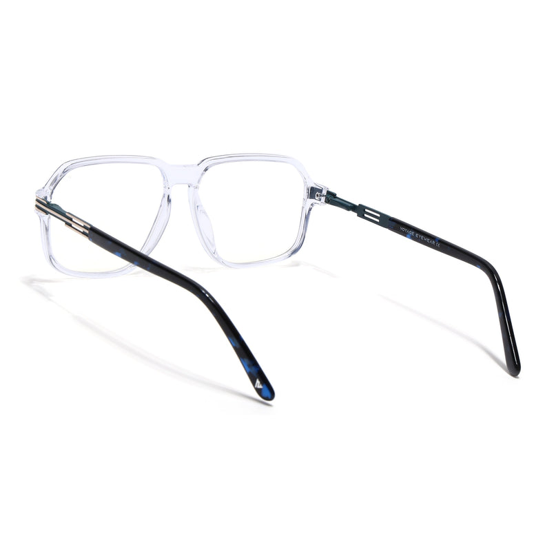 Voyage Transparent Square Eyeglasses for Men & Women (116007FMG7006-C10)