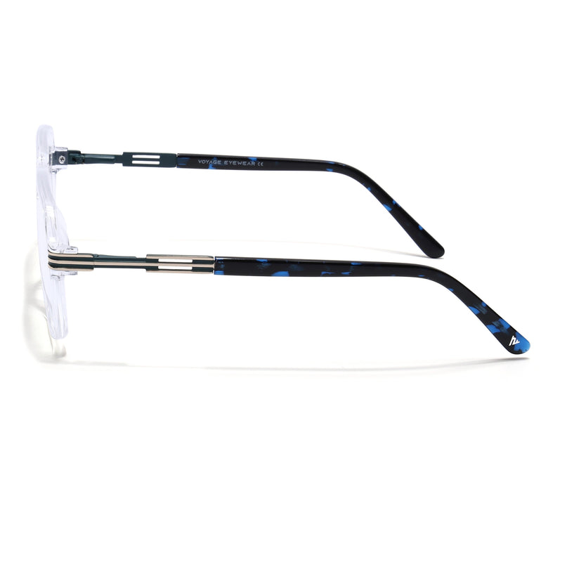 Voyage Transparent Square Eyeglasses for Men & Women (116007FMG7006-C10)