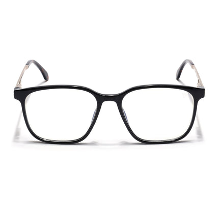 Voyage Shine Black Square Eyeglasses for Men & Women (116008FMG7007-C1)