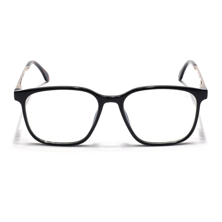 Voyage Shine Black Square Eyeglasses for Men & Women (116008FMG7007-C1)