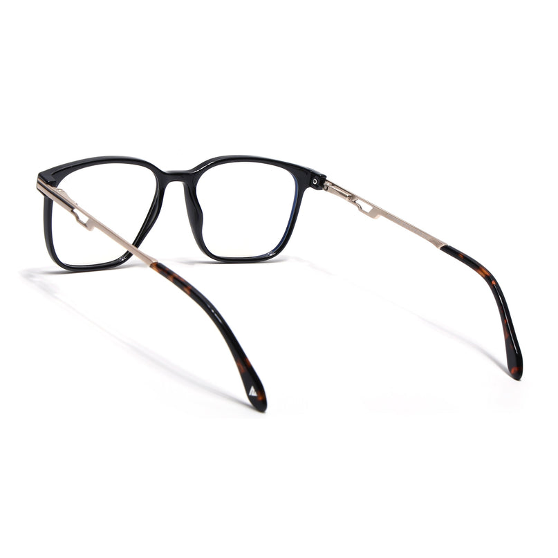 Voyage Shine Black Square Eyeglasses for Men & Women (116008FMG7007-C1)