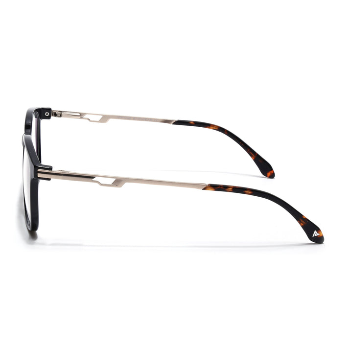 Voyage Shine Black Square Eyeglasses for Men & Women (116008FMG7007-C1)