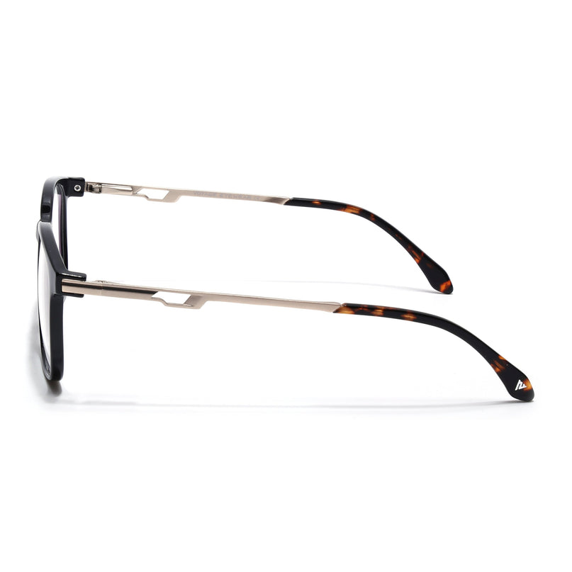 Voyage Shine Black Square Eyeglasses for Men & Women (116008FMG7007-C1)