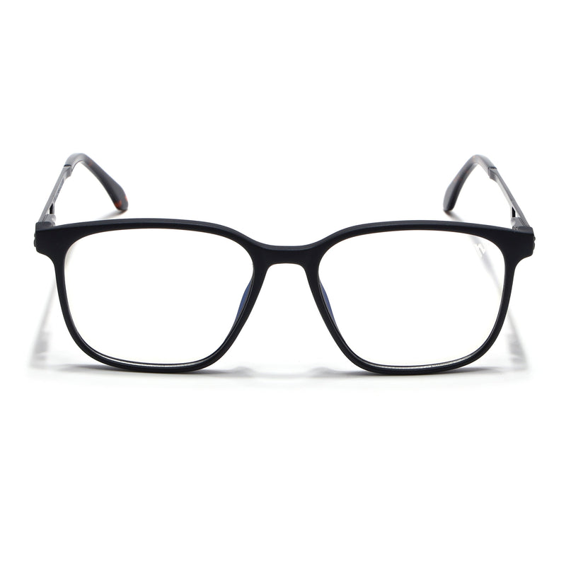 Voyage Matt Black Square Eyeglasses for Men & Women (116008FMG7008-C2)