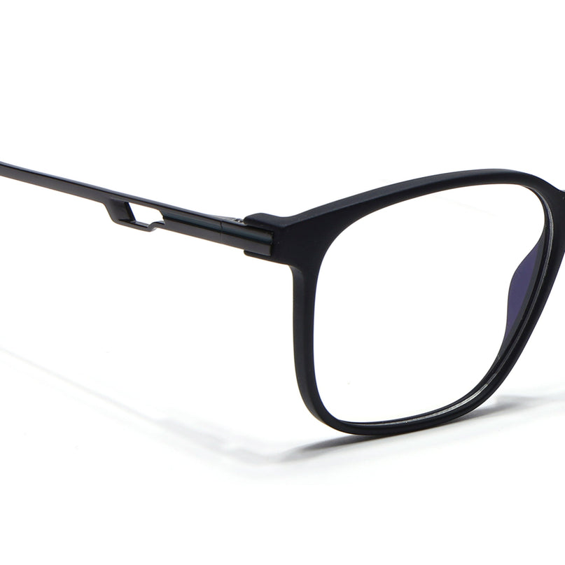 Voyage Matt Black Square Eyeglasses for Men & Women (116008FMG7008-C2)