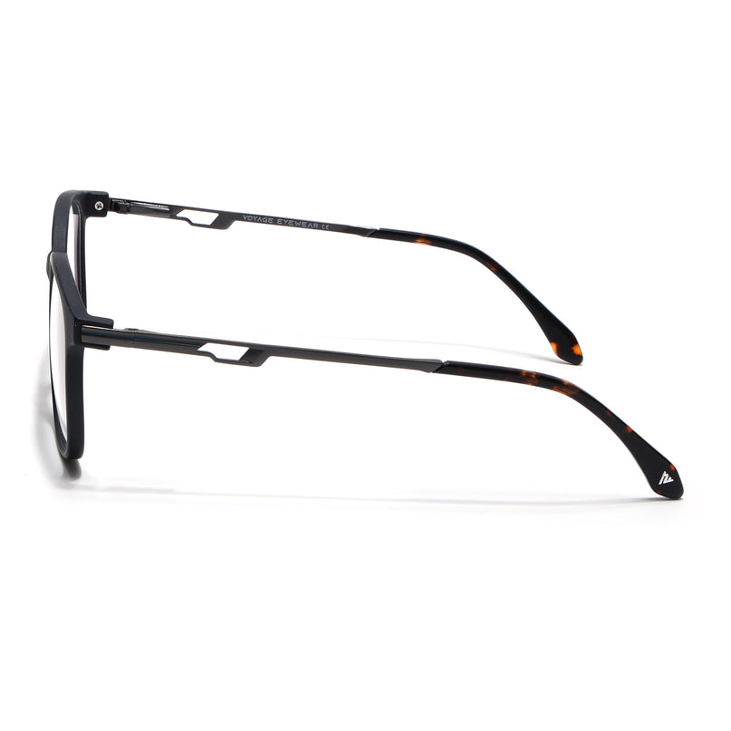 Voyage Matt Black Square Eyeglasses for Men & Women (116008FMG7008-C2)