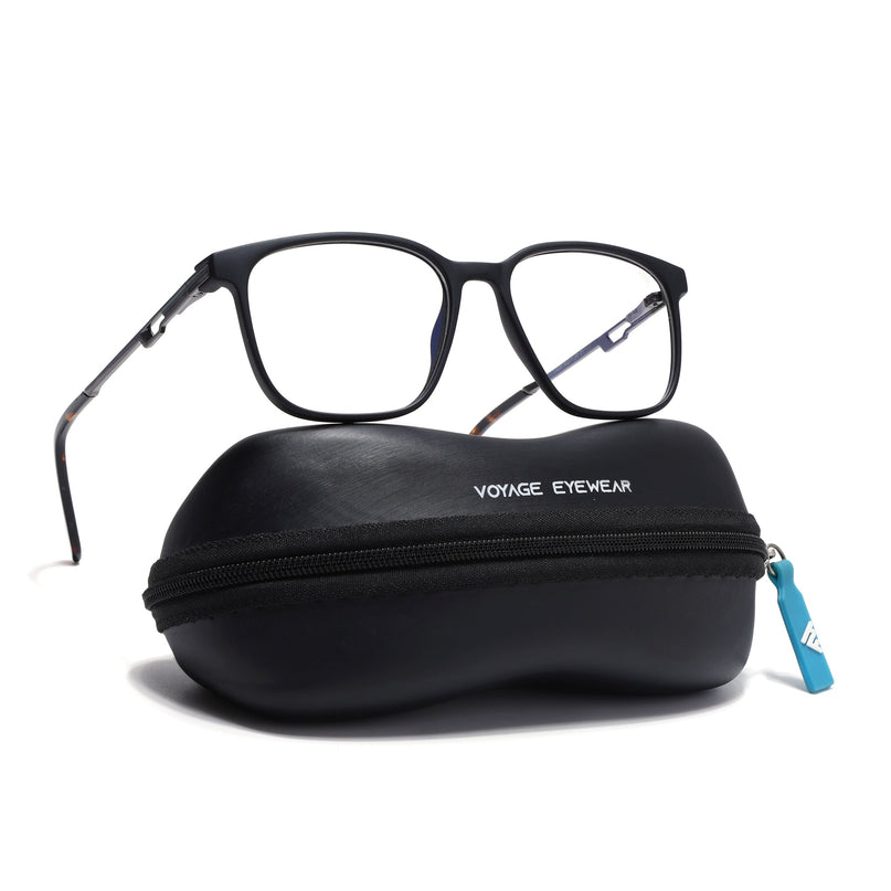Voyage Matt Black Square Eyeglasses for Men & Women (116008FMG7008-C2)