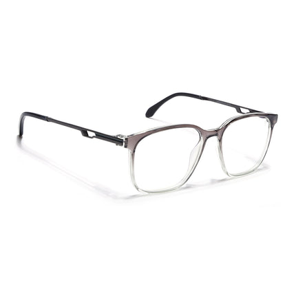 Voyage Grey & Clear Square Eyeglasses for Men & Women (116008FMG7009-C3)