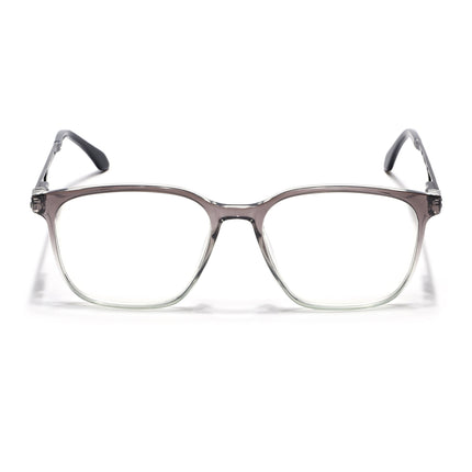 Voyage Grey & Clear Square Eyeglasses for Men & Women (116008FMG7009-C3)