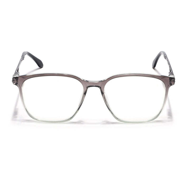 Voyage Grey & Clear Square Eyeglasses for Men & Women (116008FMG7009-C3)