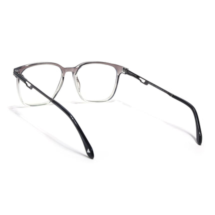 Voyage Grey & Clear Square Eyeglasses for Men & Women (116008FMG7009-C3)