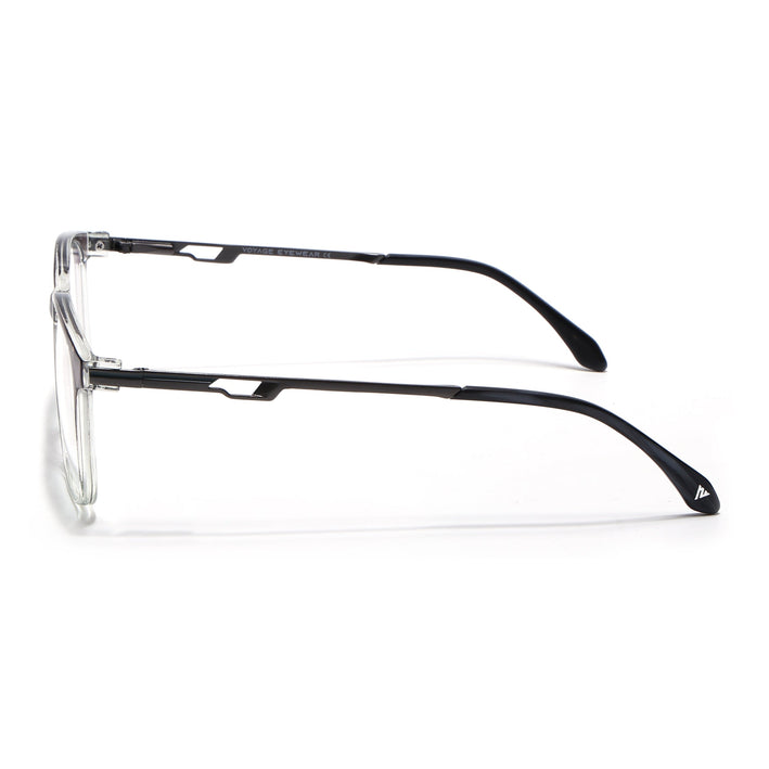 Voyage Grey & Clear Square Eyeglasses for Men & Women (116008FMG7009-C3)
