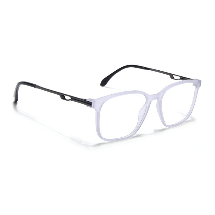 Voyage Matt Grey Square Eyeglasses for Men & Women (116008FMG7010-C4)