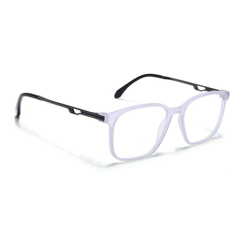 Voyage Matt Grey Square Eyeglasses for Men & Women (116008FMG7010-C4)