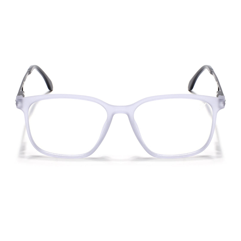 Voyage Matt Grey Square Eyeglasses for Men & Women (116008FMG7010-C4)
