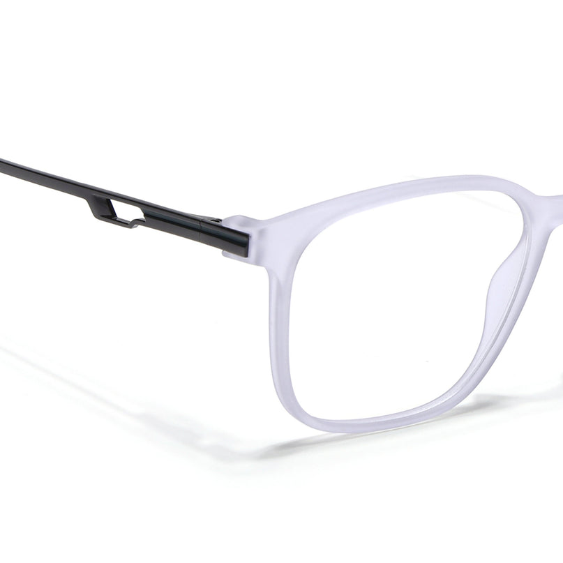 Voyage Matt Grey Square Eyeglasses for Men & Women (116008FMG7010-C4)