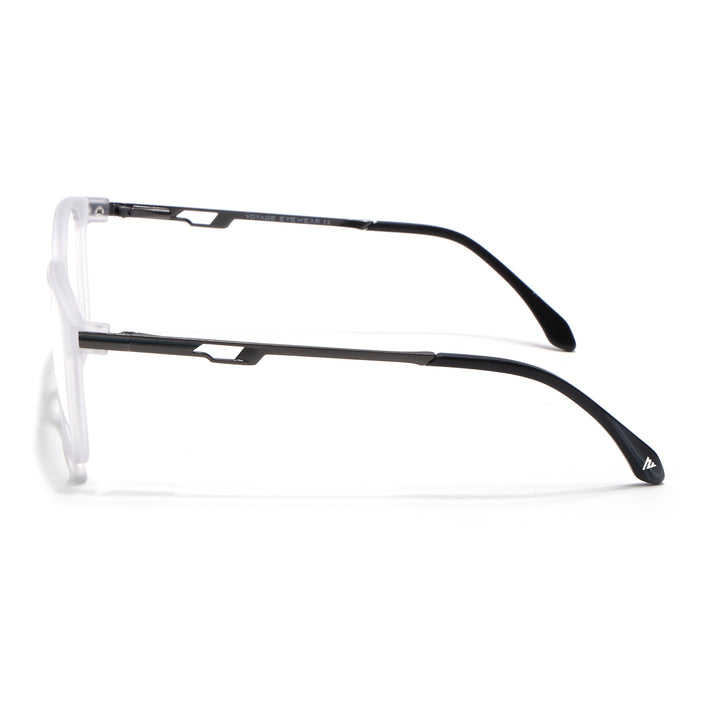 Voyage Matt Grey Square Eyeglasses for Men & Women (116008FMG7010-C4)