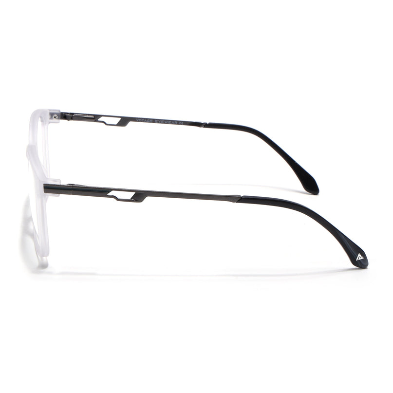 Voyage Matt Grey Square Eyeglasses for Men & Women (116008FMG7010-C4)