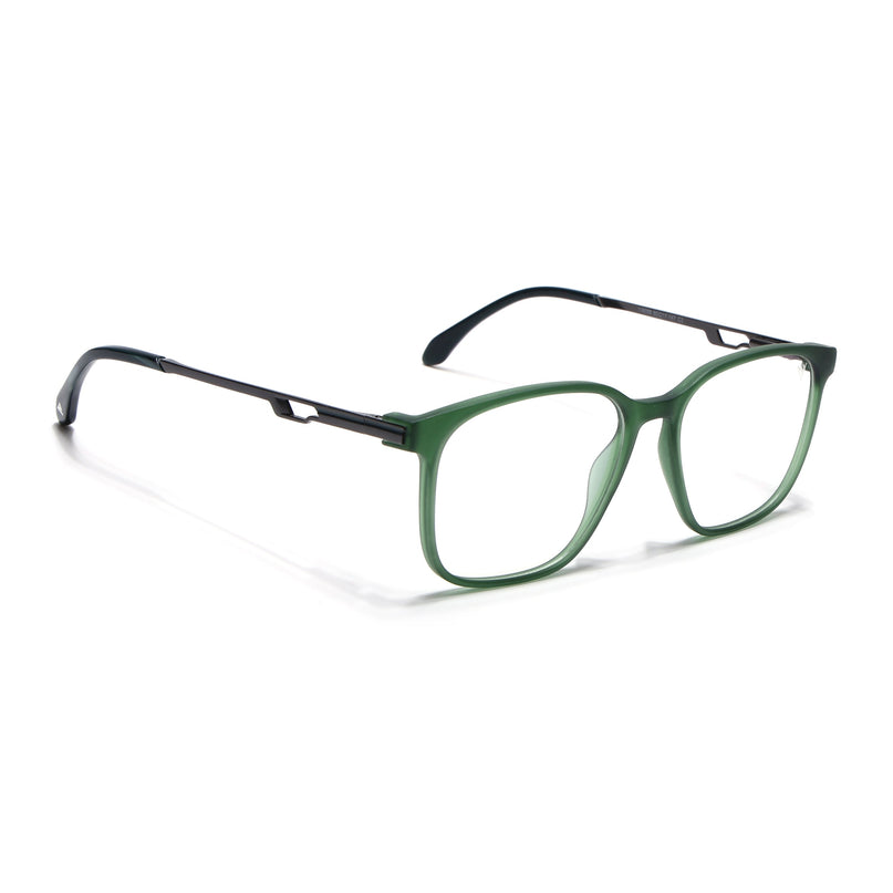 Voyage Green Square Eyeglasses for Men & Women (116008FMG7011-C5)